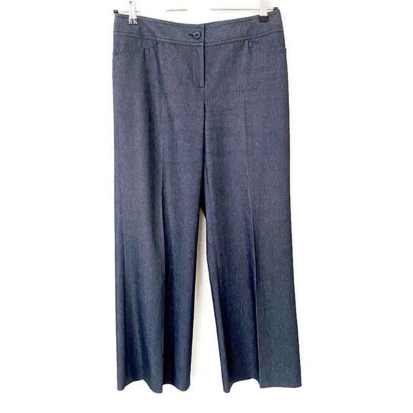 SEMANTIKS Womens Career Pants Size 8 Grey Wide Leg Mid Rise Professional Trouser - Picture 1 of 12